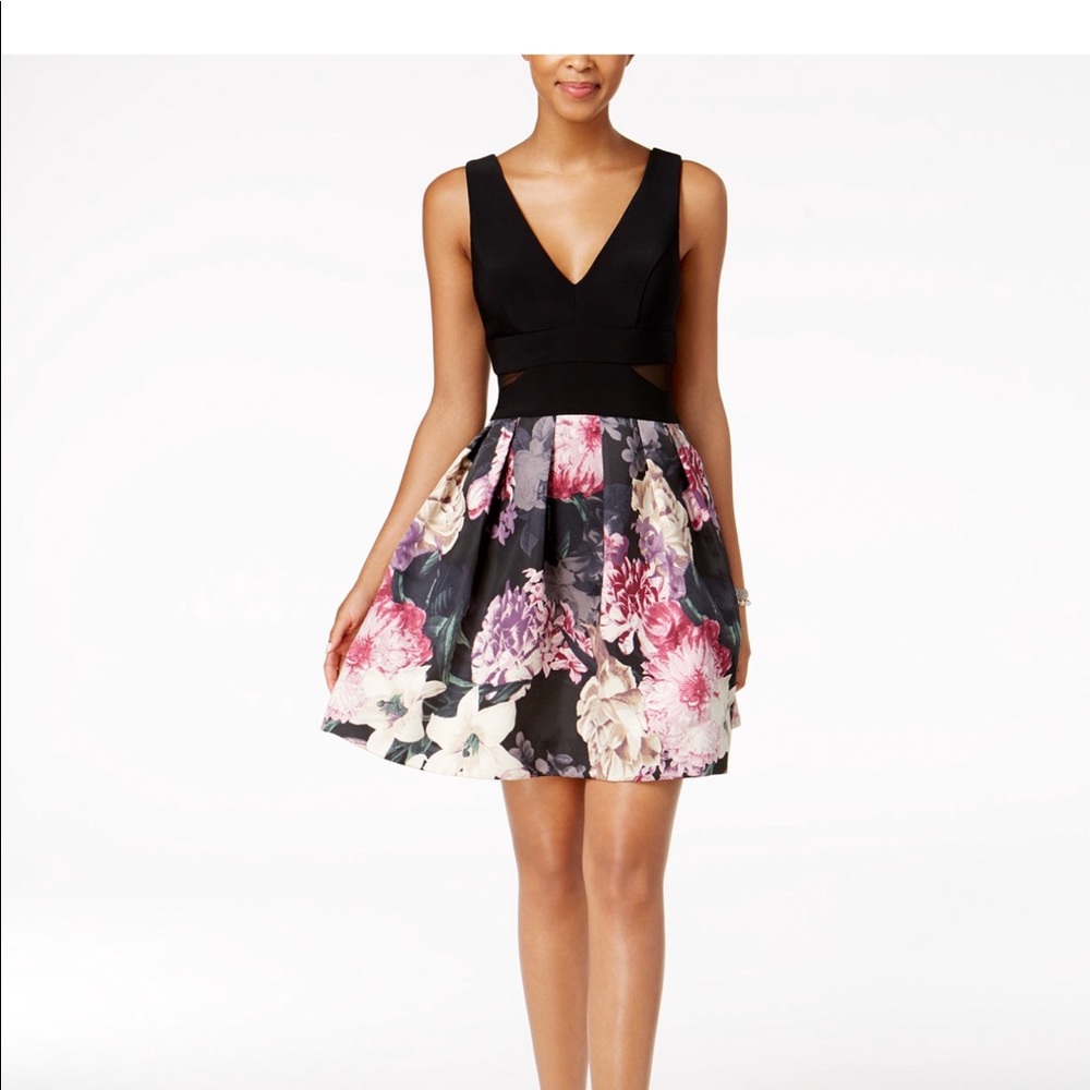 Floral cocktail dress.